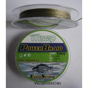 Mavep Power Braid Carp Sinking 15m 0,12mm 4,3 kg