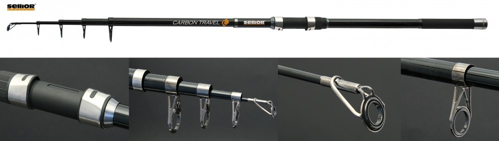 SELLIOR Carbon Travel Black 3,50m, 80-150g